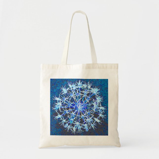 Blaue BlumenTaschen-Tasche Tragetasche (Vorne)