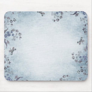 Blaue Blumenträume Mousepad