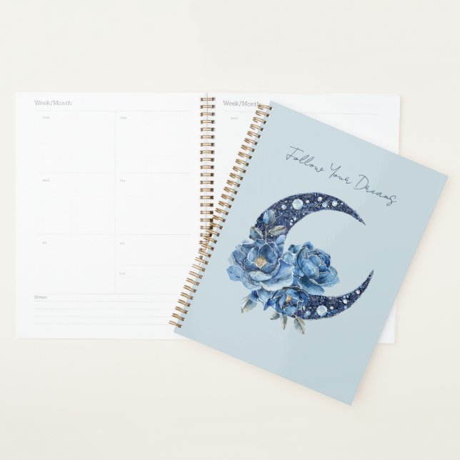Blaue Blumenvollmond Planer (Anzeige)