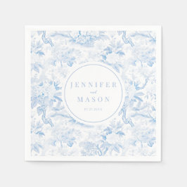 Blaue Blumenzwiebelzungenserie Serviette