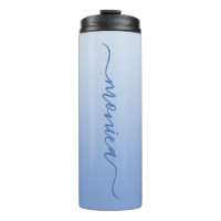 Blaue Blüte Leuchtende Blüte Elegante Signatur