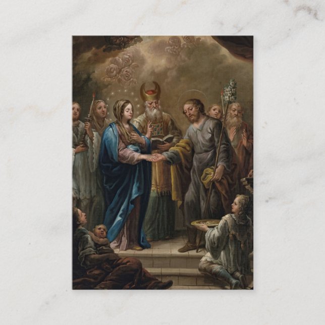 Blaue Blüten Hochzeitskarte Platzkarte (Vorderseite)