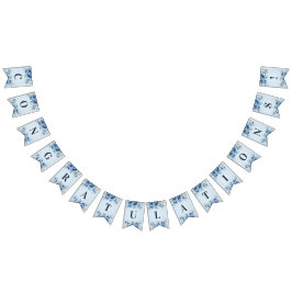 Blaue Blüten Jagdflagge Wimpelkette