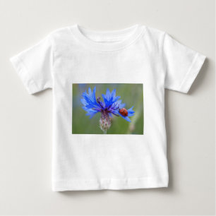 Blaue Blüten Marienkäfer Frieden Liebe Schicksal K Baby T-shirt