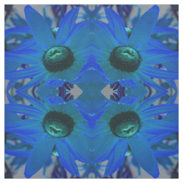 Blaue Blüten Stoff (Muster)