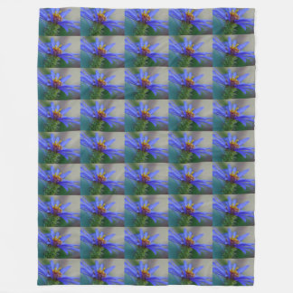 blaue Blüten Wiesen Felder Garten Blütenblätter Re Fleecedecke
