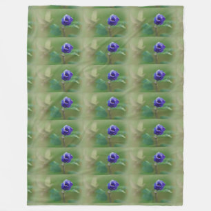 blaue Blüten Wiesen Felder Garten Blütenblätter Re Fleecedecke