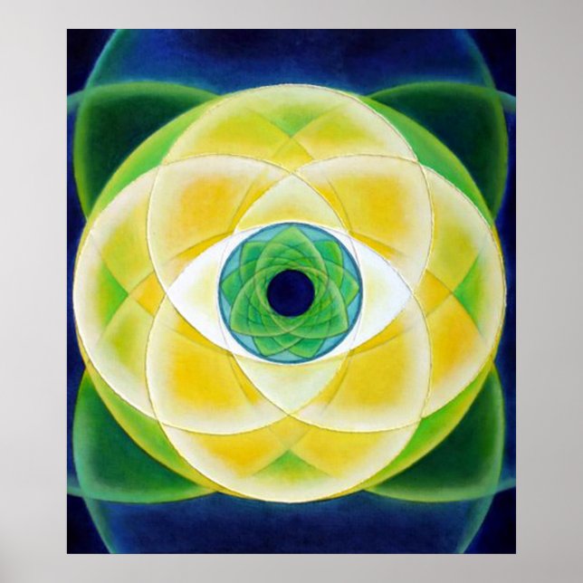 Blaue Blütenblätter Poster (Vorne)