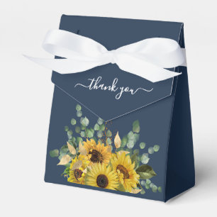 Blaue Blütenblumen der Marine Vielen Dank für Ihre Geschenkschachtel