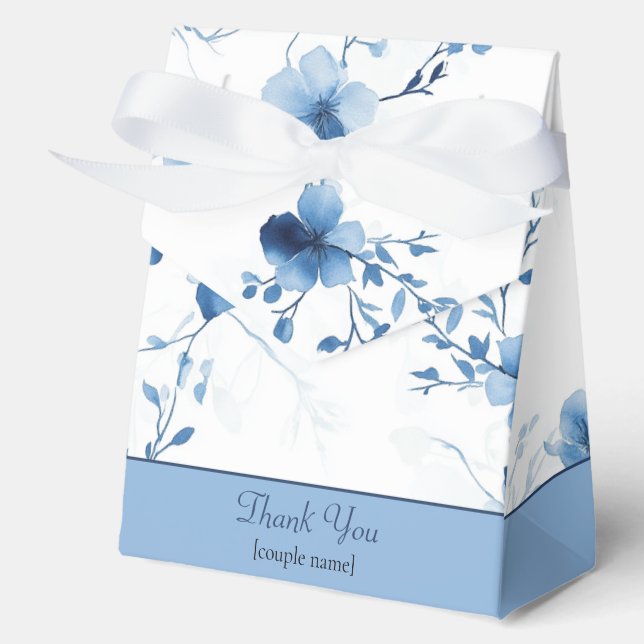 Blaue Blütenblüte, Geschenkschachtel (Vorderseite)