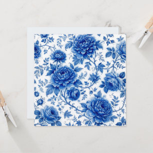 Blaue Blütenrosen Pfingstrosen Kobaltblau Weiß