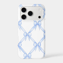 Blaue Bogen-Gitter iPhone-Hülle | Coquette Gitter