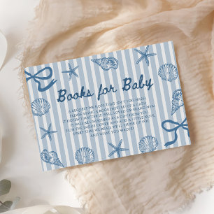 Blaue Bogen-Schalen-Baby-Party-Bücher für Baby Begleitkarte