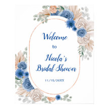 Blaue Boho-Pampasgras-Brautparty