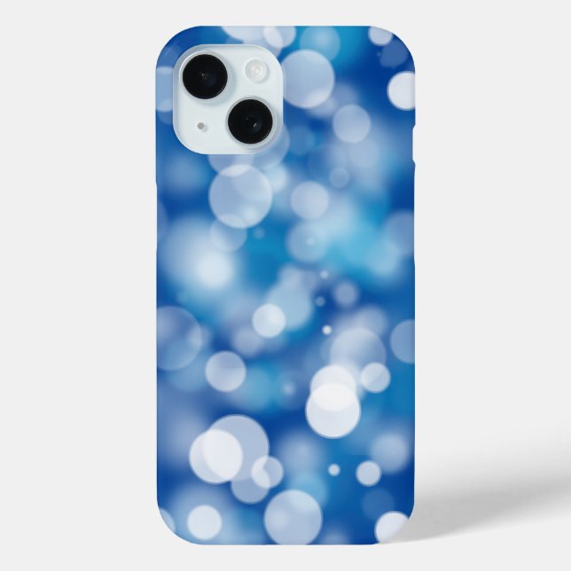 Blaue Bokeh-Partylichter Case-Mate iPhone Hülle (Rückseite)