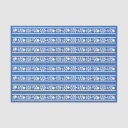 Blaue Bone-Inlay-Blumenrand-Dekupierpapier Seidenpapier