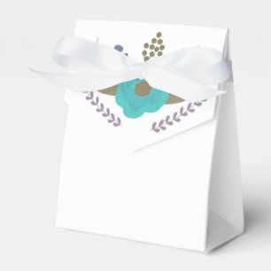 Blaue botanische Blumenblatt-Partygeschenkboxen Geschenkschachtel