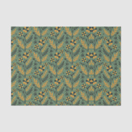 Blaue botanische Muster-Taschentücher im Vintage-S Seidenpapier