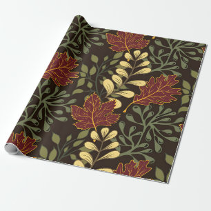 Blaue botanische Musterverpackung im Vintage-Stil Geschenkpapier