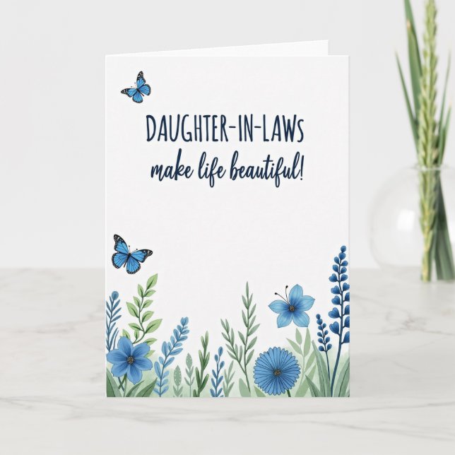 Blaue Botanische Mutterkarte Karte (Vorderseite)