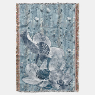 Blaue botanische Vintage-Illustration Decke