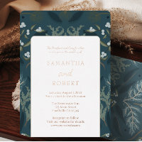 Blaue botanische Winterhochzeit