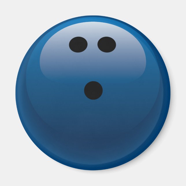 BLAUE BOWLING BALL MAGNET (Vorne)