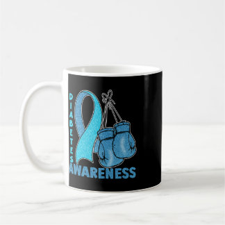 Blaue Boxhandschuhe Band Diabetes-Bewusstsein 1 Kaffeetasse