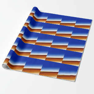 Blaue braune weiße abstrakte Textur Kunst Hintergr Geschenkpapier