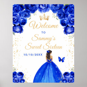 Blaue Brautfrisur Haar Prinzessin Sweet Sixteen Wi Poster
