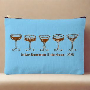 Blaue Brautjungfer Espresso Martini Junggesellinne Zubehörtasche