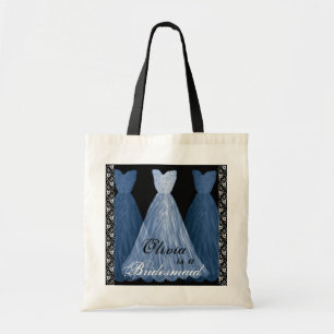 BLAUE Brautjungfer kleidet BaumwollTaschen-Tasche Tragetasche