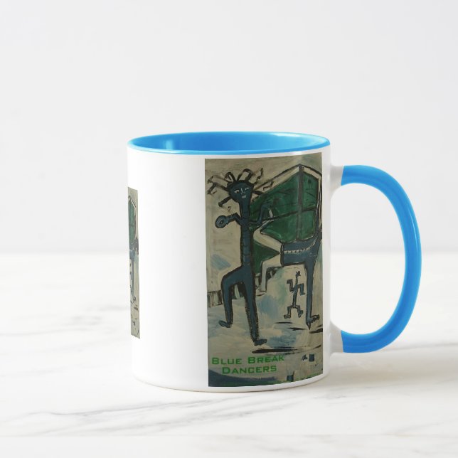 blaue Breakdancer Tasse (Rechts)