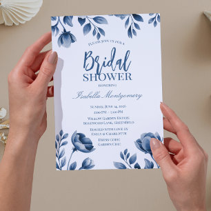 Blaue Bridal Shower im Chinoiserie-Stil Einladung