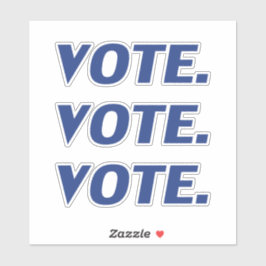 Blaue Buchstaben "Abstimmung" - Aufkleber