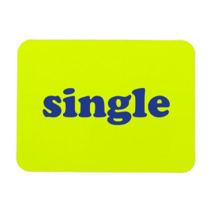 Blaue Buchstaben, "Single", Neon Magnet