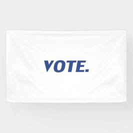 Blaue Buchstaben, weißer Hintergrund Banner