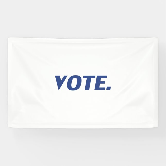 Blaue Buchstaben, weißer Hintergrund Banner (Horizontal)