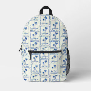 Blaue Bucht Bedruckter Rucksack