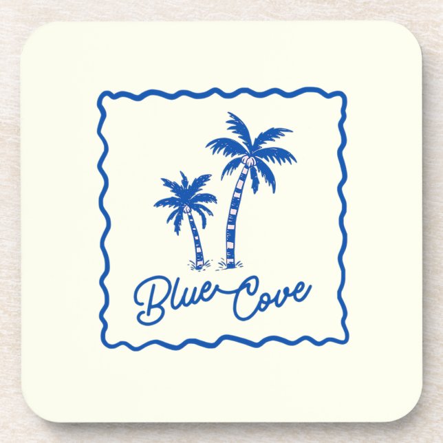 Blaue Bucht Getränkeuntersetzer (Vorderseite)