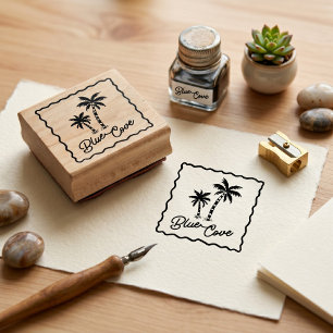 Blaue Bucht Gummistempel