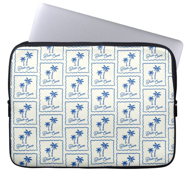 Blaue Bucht Laptopschutzhülle (Vorderseite)