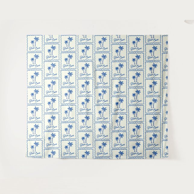 Blaue Bucht Wandteppich (Vorderseite (Horizontal))
