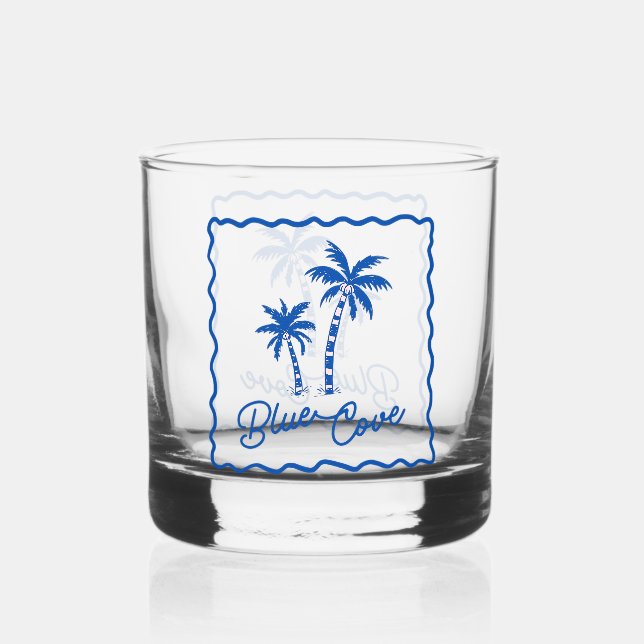 Blaue Bucht Whiskyglas (Vorderseite)