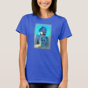 Blaue Buddha-Mudra-Hand T-Shirt