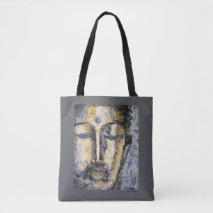 Blaue Buddhawatercolor-Kunst-Druck-Taschen-Tasche