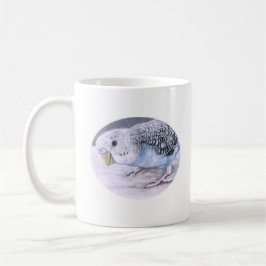 Blaue Budgie Parakeet-Vogel-Kunst-Tasse Kaffeetasse