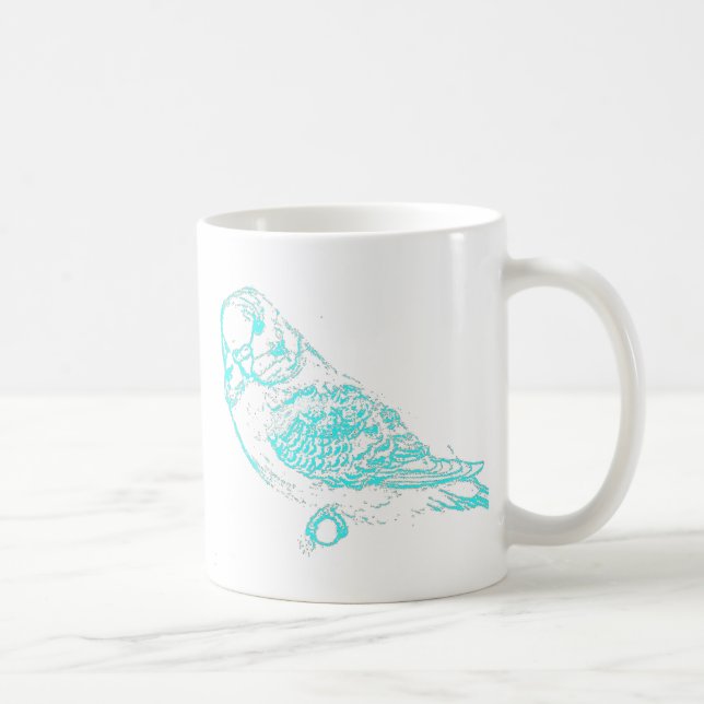 blaue budgie Tasse (Rechts)