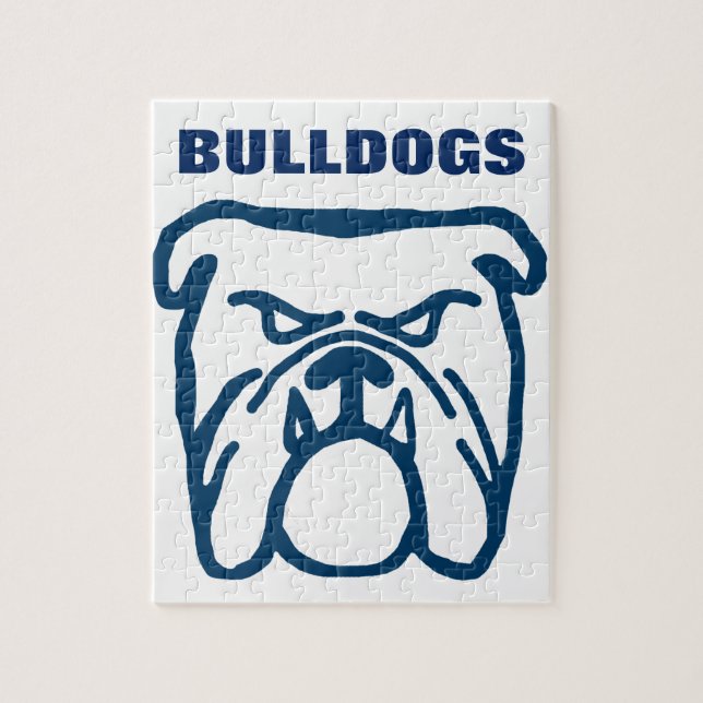 Blaue Bulldogge Puzzle (Vertikal)