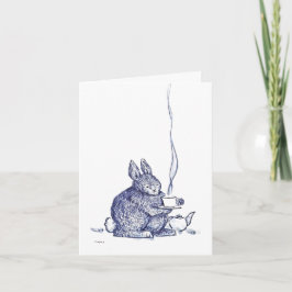 Blaue-Bunny-Genehmigungskarte Karte